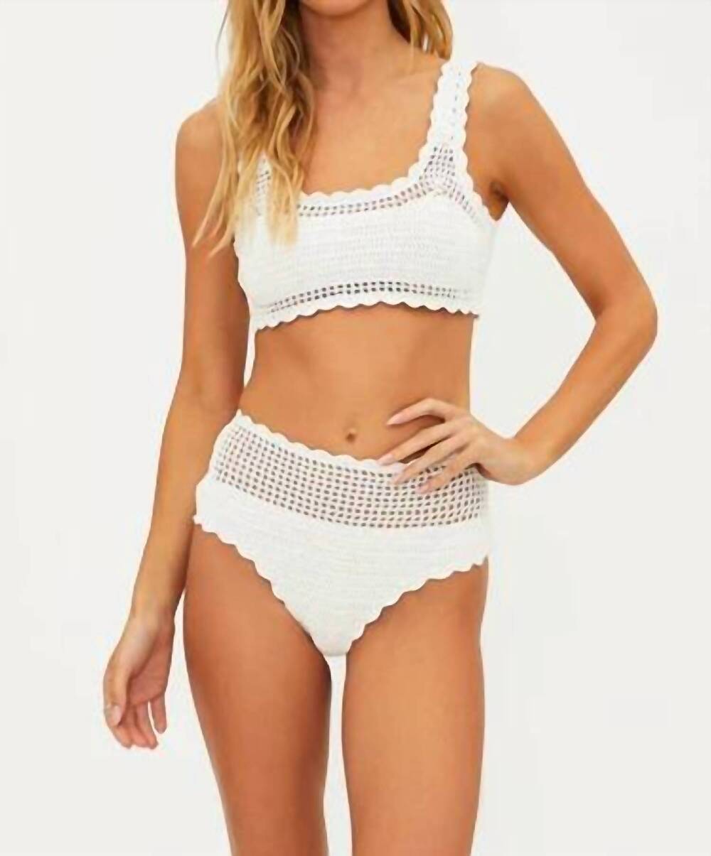 NEW BEACH RIOT andy bralette bikini top in white